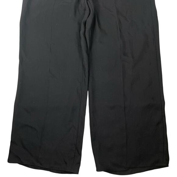 Theory Wide Leg Cropped Pants Washed Twill Navy Blue Size 00 - Picture 5 of 10